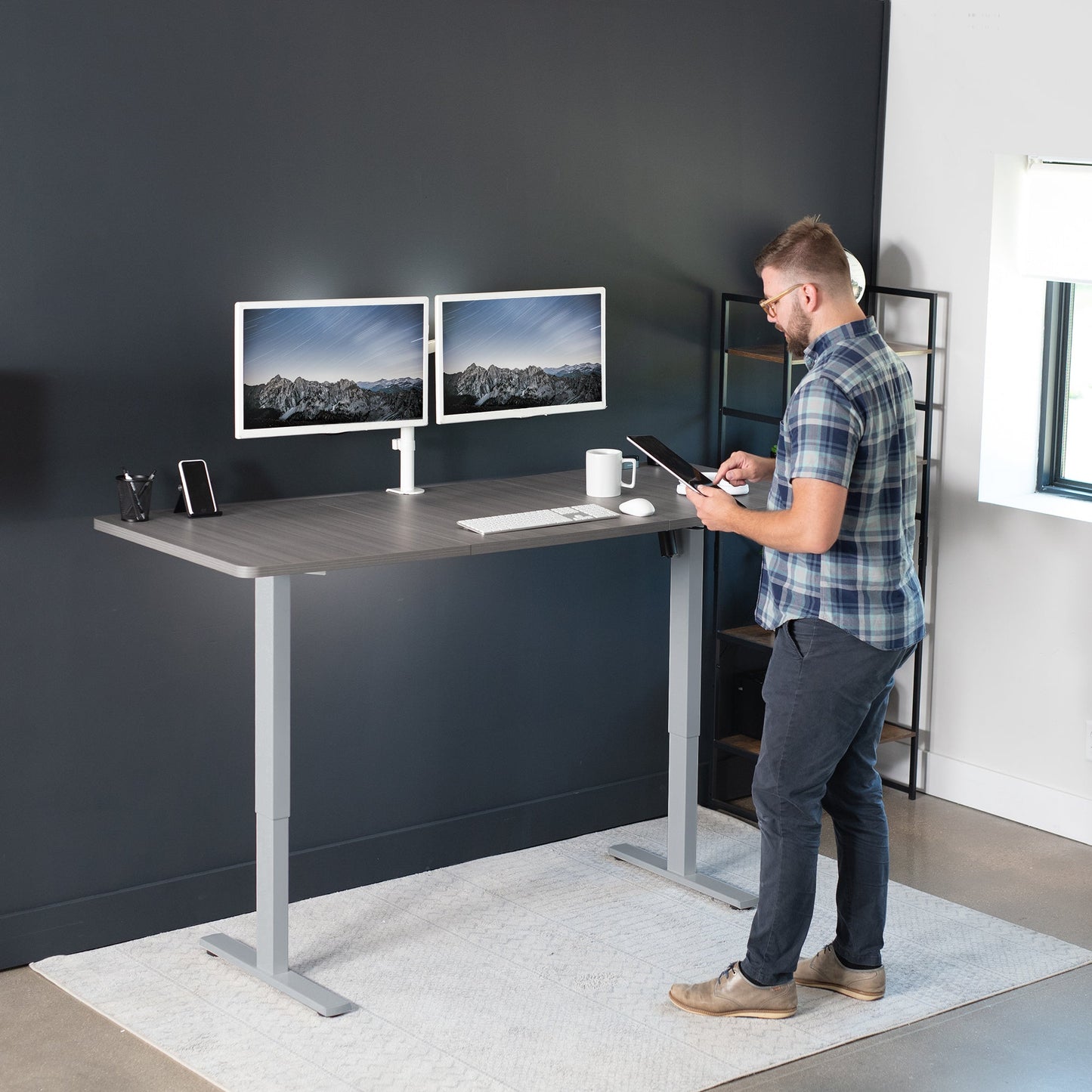 Elevate Your Workspace: 71" x 30" Adjustable Electric Desk with Memory Preset Features