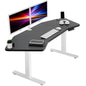 Spacious 71" x 24" Wing-Shaped Electric Standing Desk with Convenient Push Button Memory Control