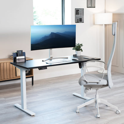 Sleek Electric Desk with Modern Square Corner Design