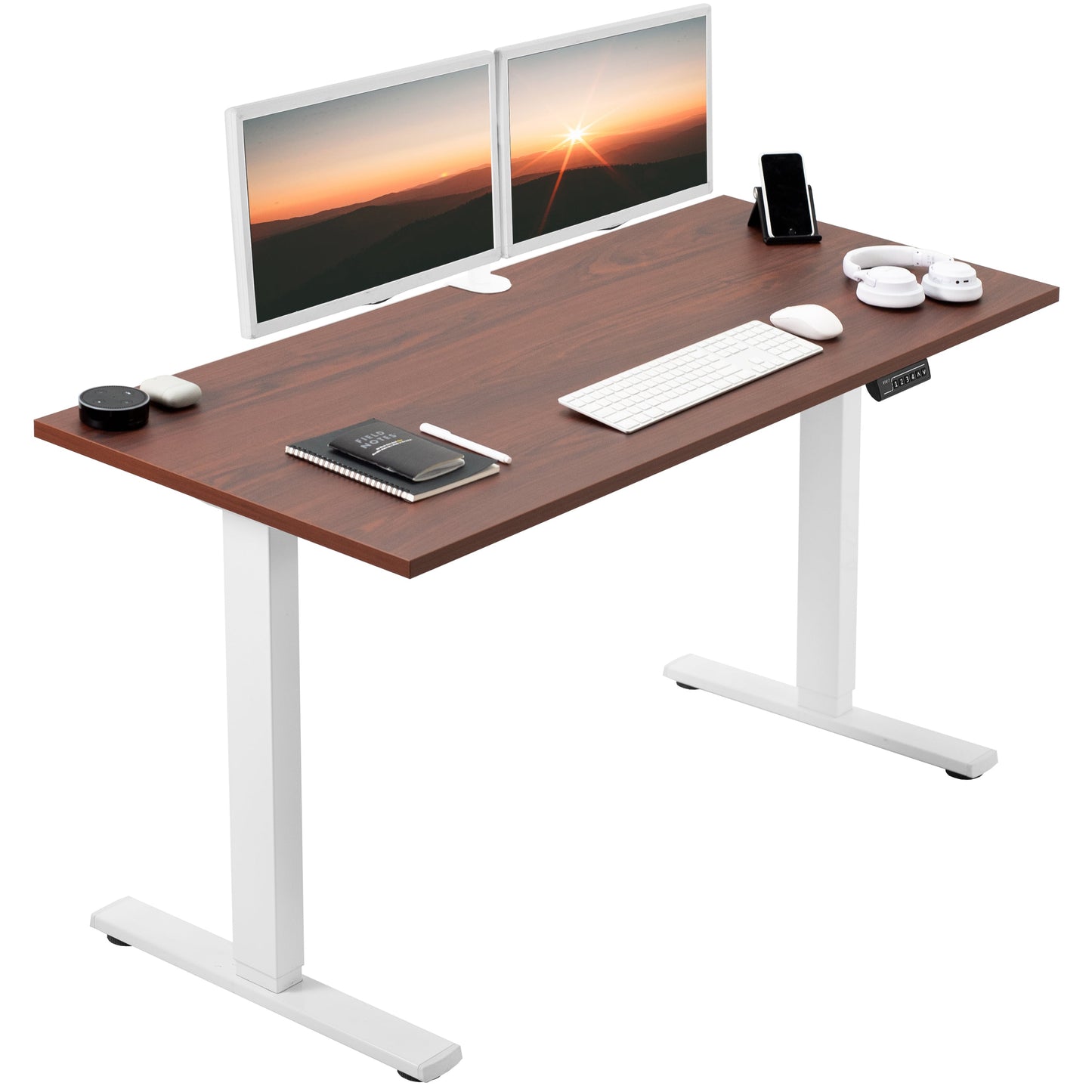 Sleek Electric Desk with Modern Square Corner Design