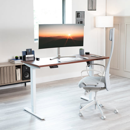 Sleek Electric Desk with Modern Square Corner Design