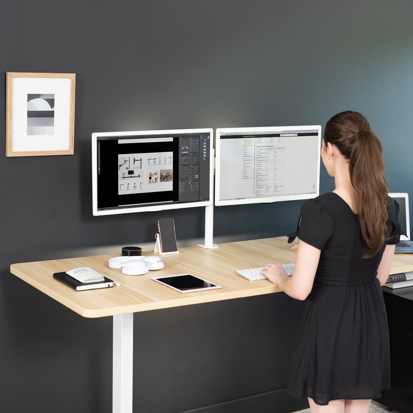 Elevate Your Workspace: 71" x 30" Adjustable Electric Desk with Memory Preset Features