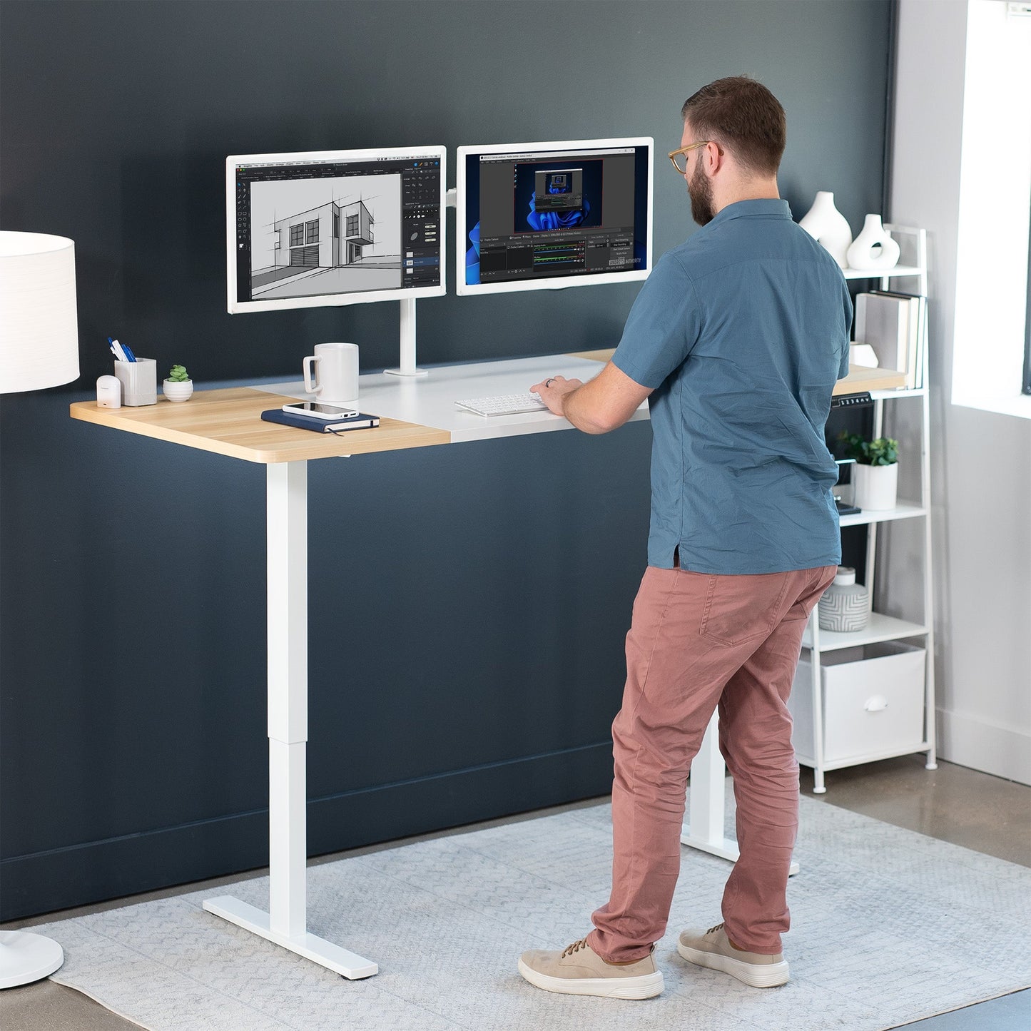 Elevate Your Workspace: 71" x 30" Adjustable Electric Desk with Memory Preset Features