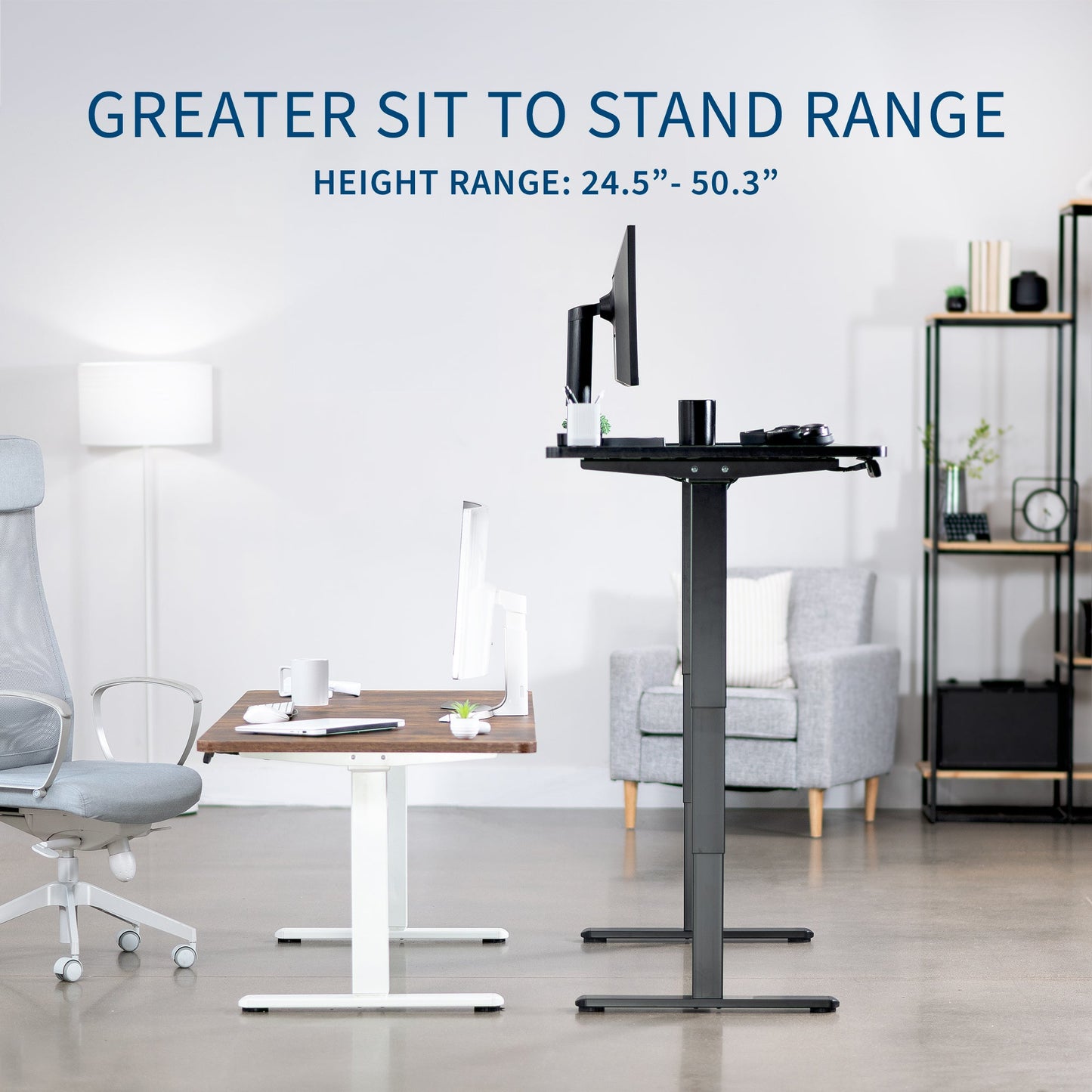 Spacious 71" x 36" Electric Standing Desk with One-Touch Memory Control