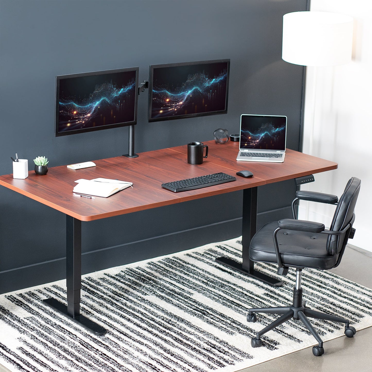 Spacious 71" x 36" Electric Standing Desk with One-Touch Memory Control