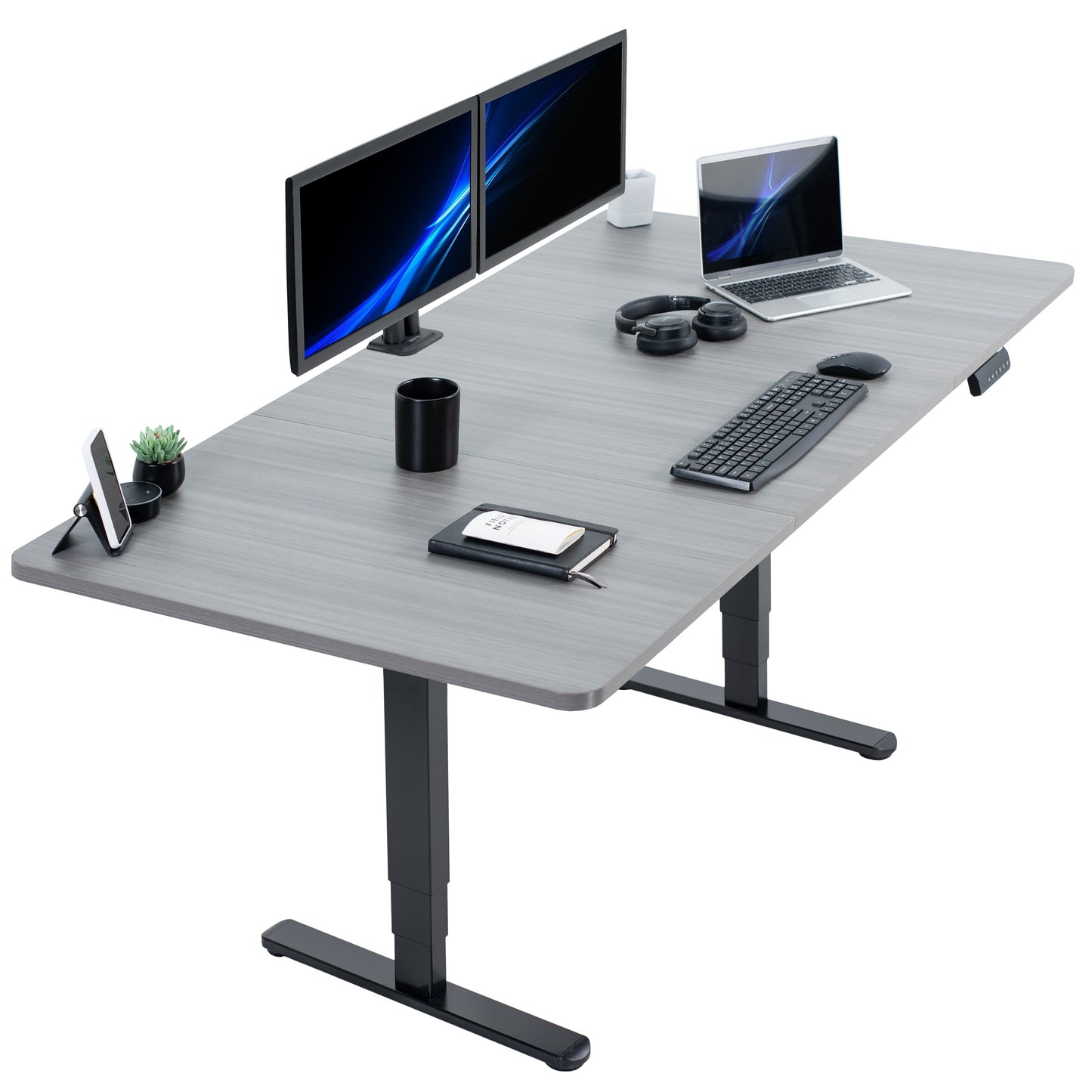 Spacious 71" x 36" Electric Standing Desk with One-Touch Memory Control