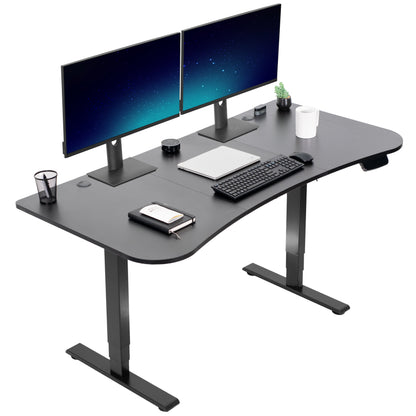 Elevate Your Workspace with a 63" x 32" Touchscreen Electric Standing Desk with Memory Control!