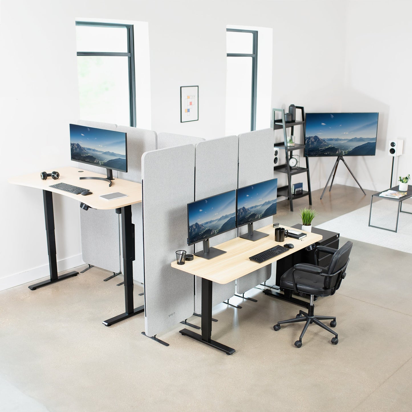 Elevate Your Workspace with a 63" x 32" Touchscreen Electric Standing Desk with Memory Control!