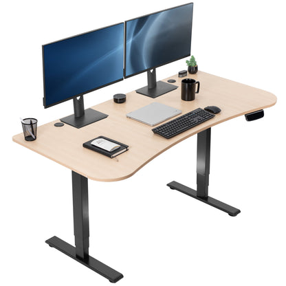 Elevate Your Workspace with a 63" x 32" Touchscreen Electric Standing Desk with Memory Control!