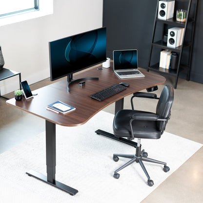 Elevate Your Workspace with a 63" x 32" Touchscreen Electric Standing Desk with Memory Control!