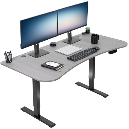 Elevate Your Workspace with a 63" x 32" Touchscreen Electric Standing Desk with Memory Control!