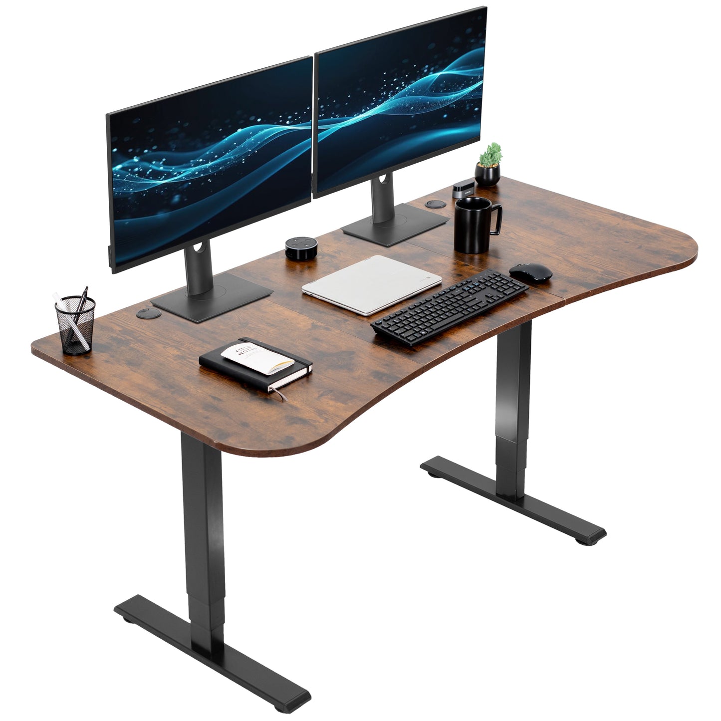 Elevate Your Workspace with a 63" x 32" Touchscreen Electric Standing Desk with Memory Control!