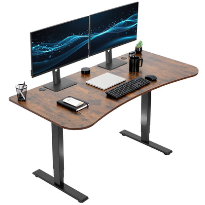 Elevate Your Workspace with a 63" x 32" Touchscreen Electric Standing Desk with Memory Control!