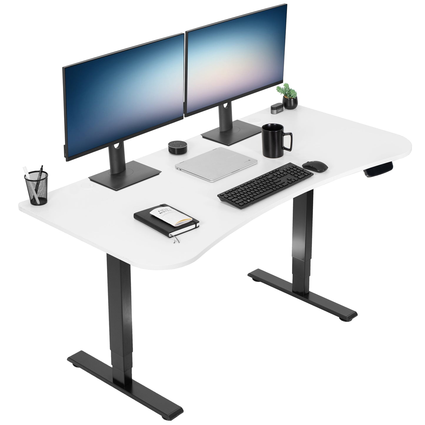 Elevate Your Workspace with a 63" x 32" Touchscreen Electric Standing Desk with Memory Control!