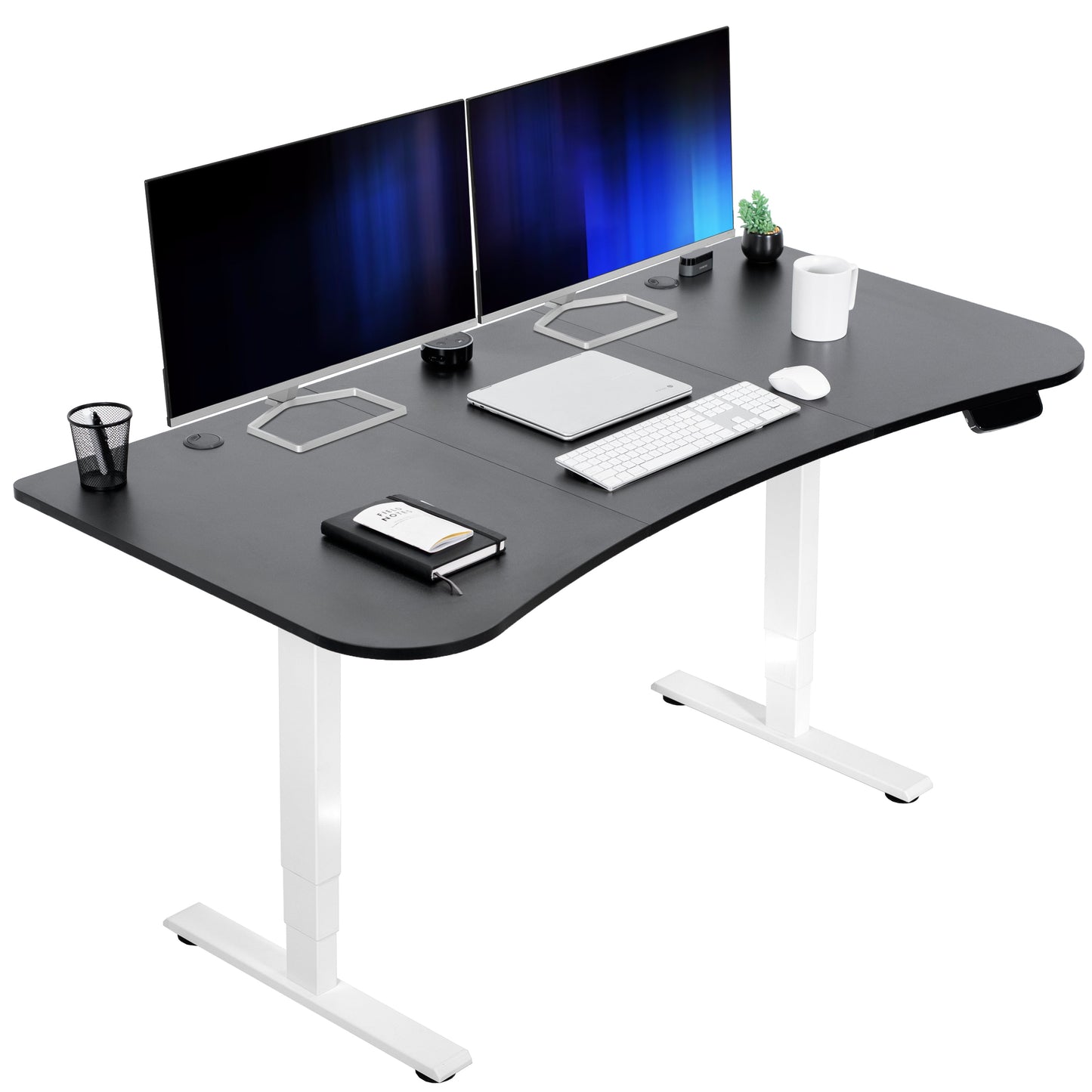 Elevate Your Workspace with a 63" x 32" Touchscreen Electric Standing Desk with Memory Control!