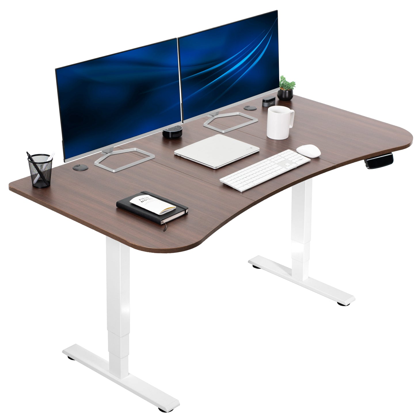 Elevate Your Workspace with a 63" x 32" Touchscreen Electric Standing Desk with Memory Control!