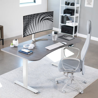 Elevate Your Workspace with a 63" x 32" Touchscreen Electric Standing Desk with Memory Control!