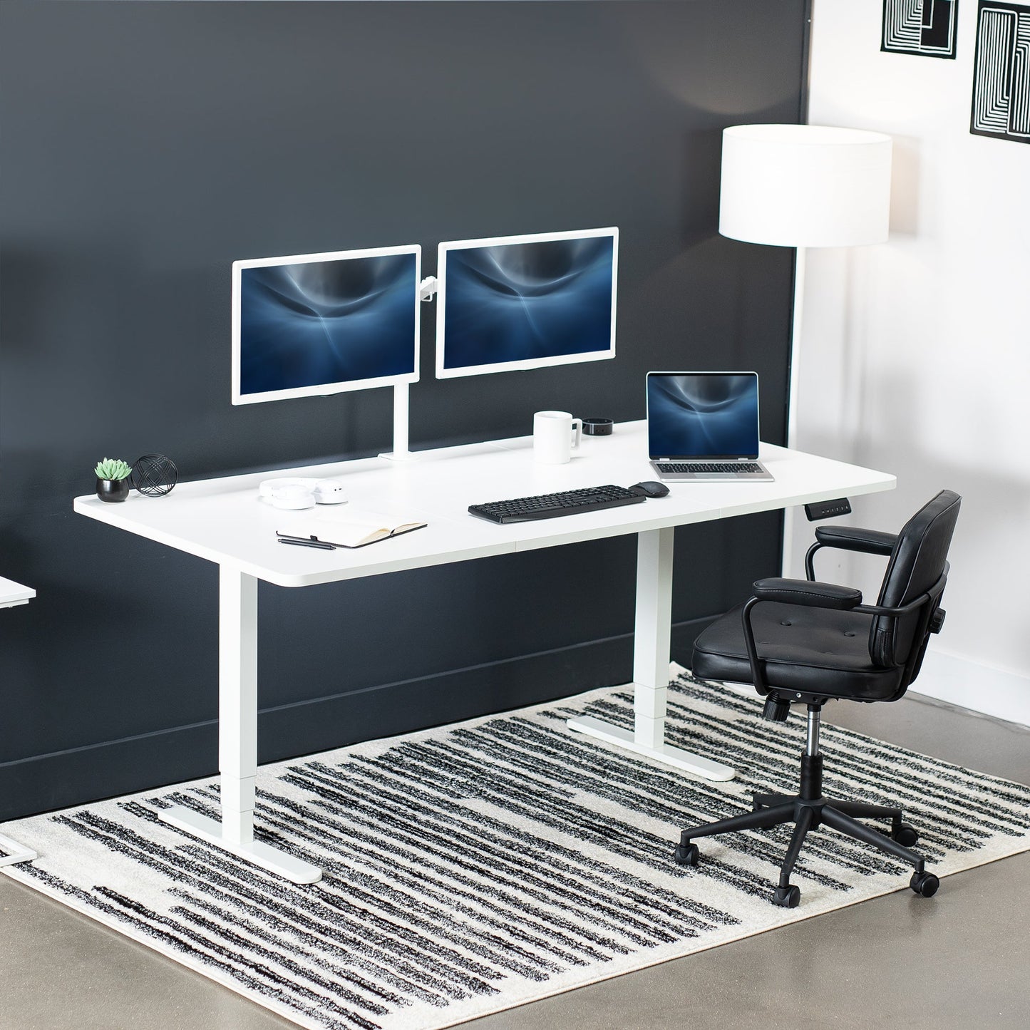 Spacious 71" x 36" Electric Standing Desk with One-Touch Memory Control