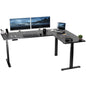 Stylish L-Shaped Electric Desk with Sleek Square Corner Design