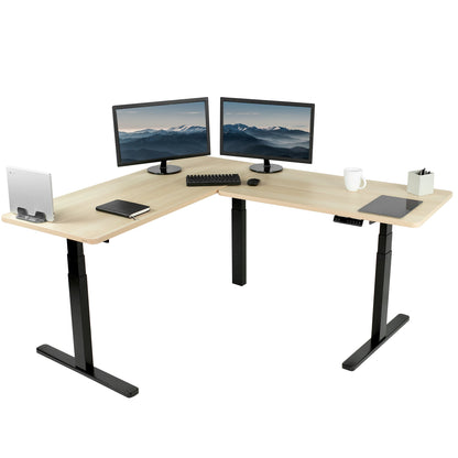 Sleek 67" x 60" Corner Electric Desk with Innovative Memory Controller