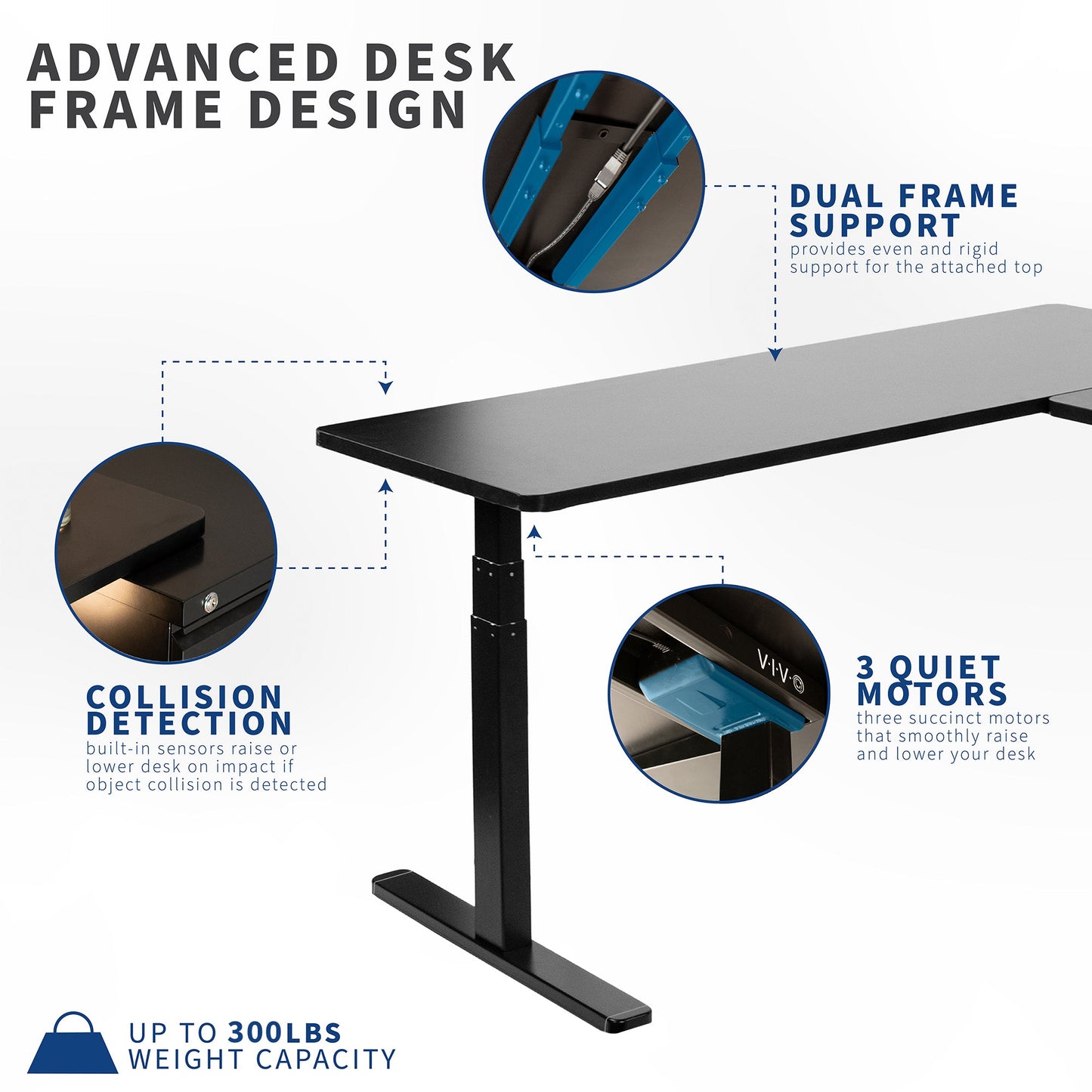 Sleek 67" x 60" Corner Electric Desk with Innovative Memory Controller