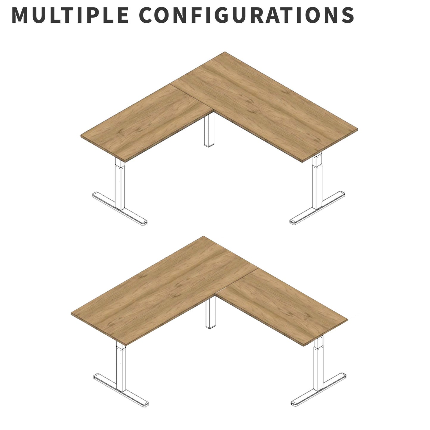 Sleek 67" x 60" Corner Electric Desk with Innovative Memory Controller