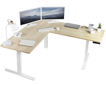 Sleek 67" x 60" Corner Electric Desk with Innovative Memory Controller