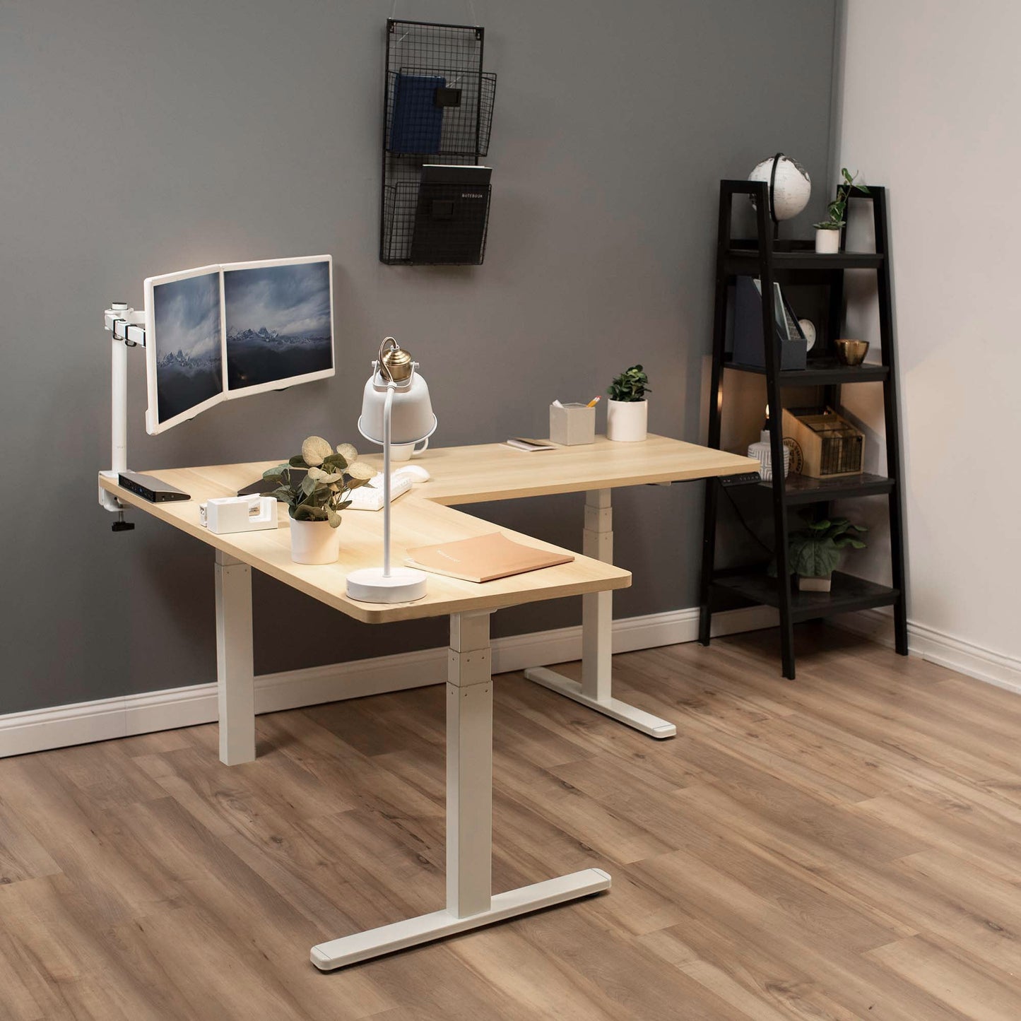 Sleek 67" x 60" Corner Electric Desk with Innovative Memory Controller