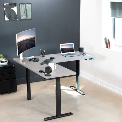 Sleek 67" x 60" Corner Electric Desk with Innovative Memory Controller