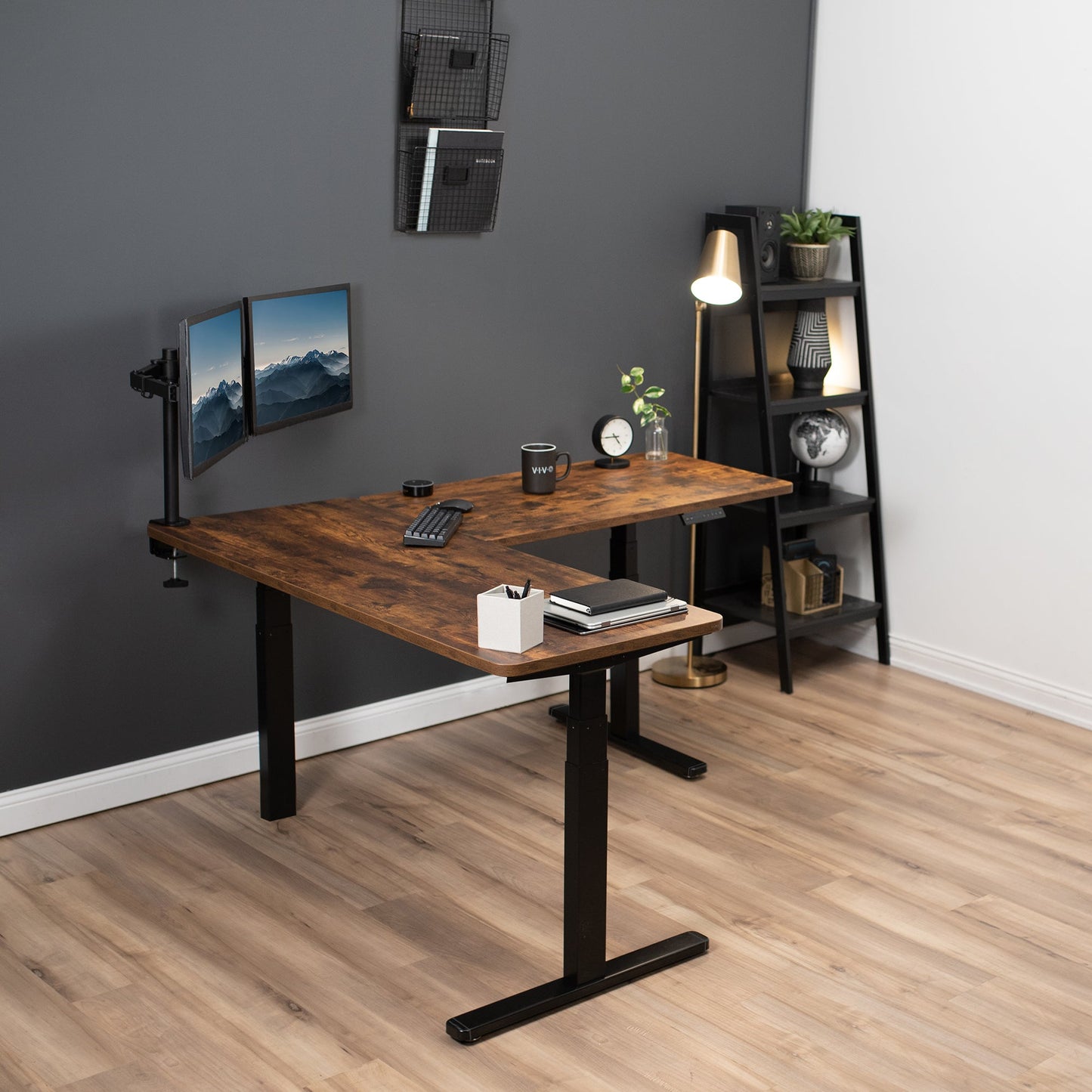 Sleek 67" x 60" Corner Electric Desk with Innovative Memory Controller