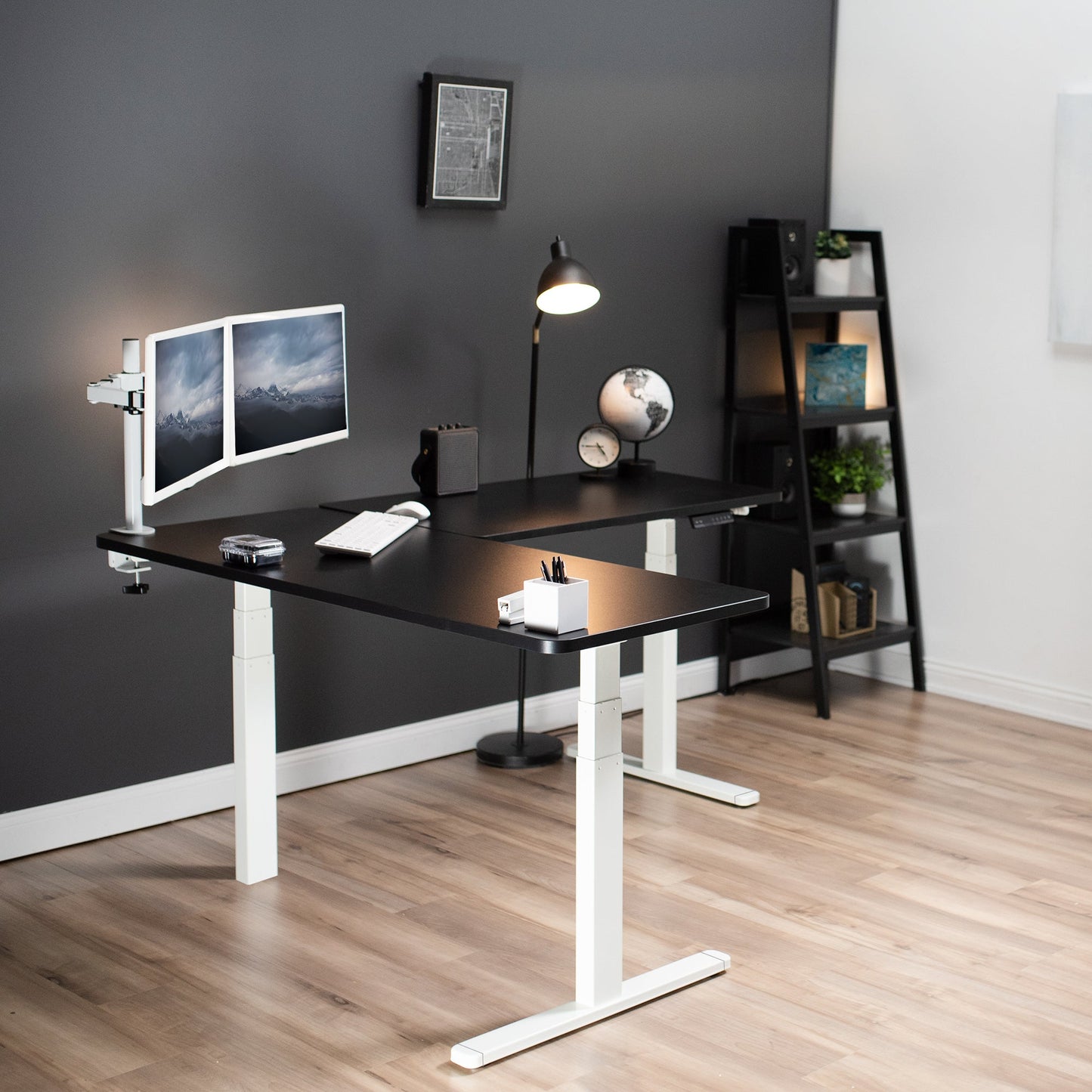 Sleek 67" x 60" Corner Electric Desk with Innovative Memory Controller