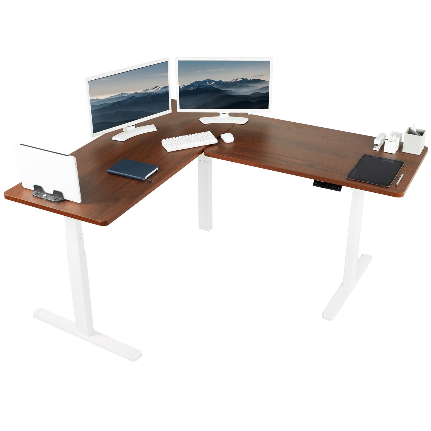 Sleek 67" x 60" Corner Electric Desk with Innovative Memory Controller