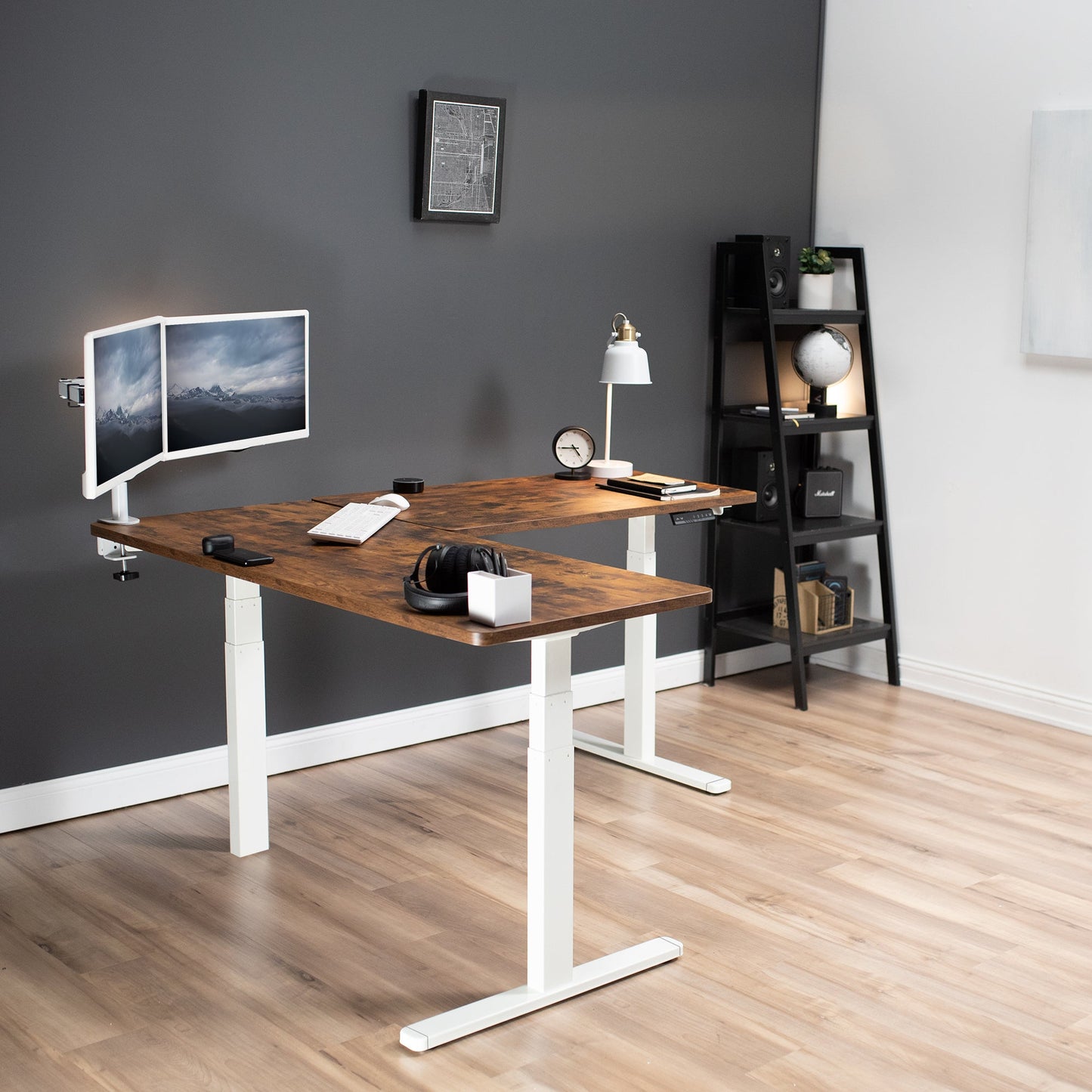 Sleek 67" x 60" Corner Electric Desk with Innovative Memory Controller