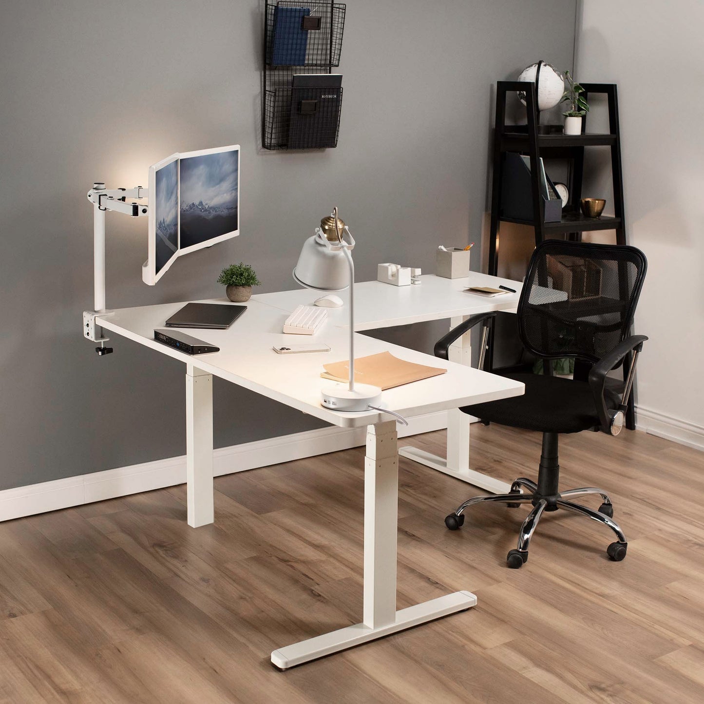 Sleek 67" x 60" Corner Electric Desk with Innovative Memory Controller