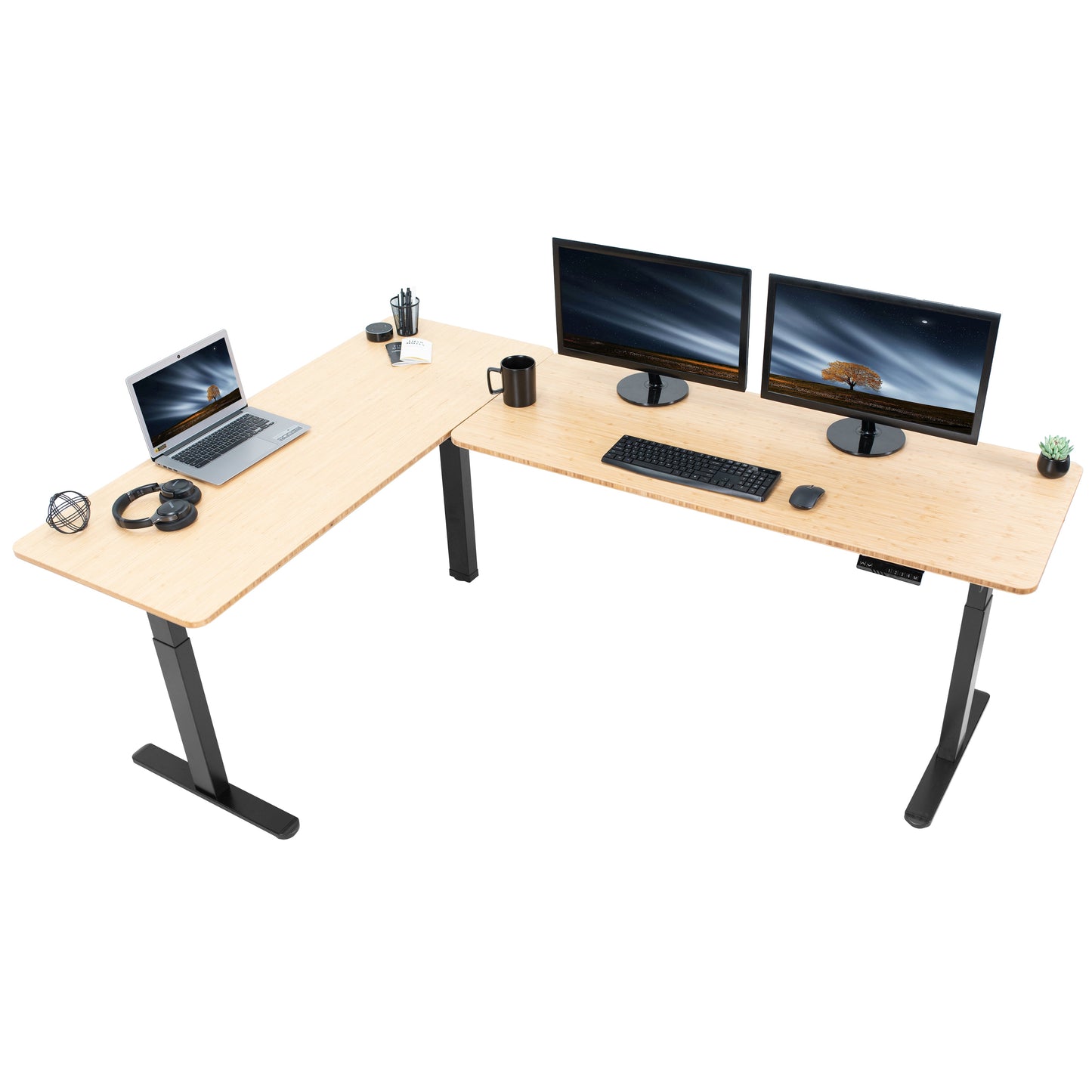 Elevate Your Workspace: 83" x 60" Smart Electric Corner Desk with One-Touch Memory Control