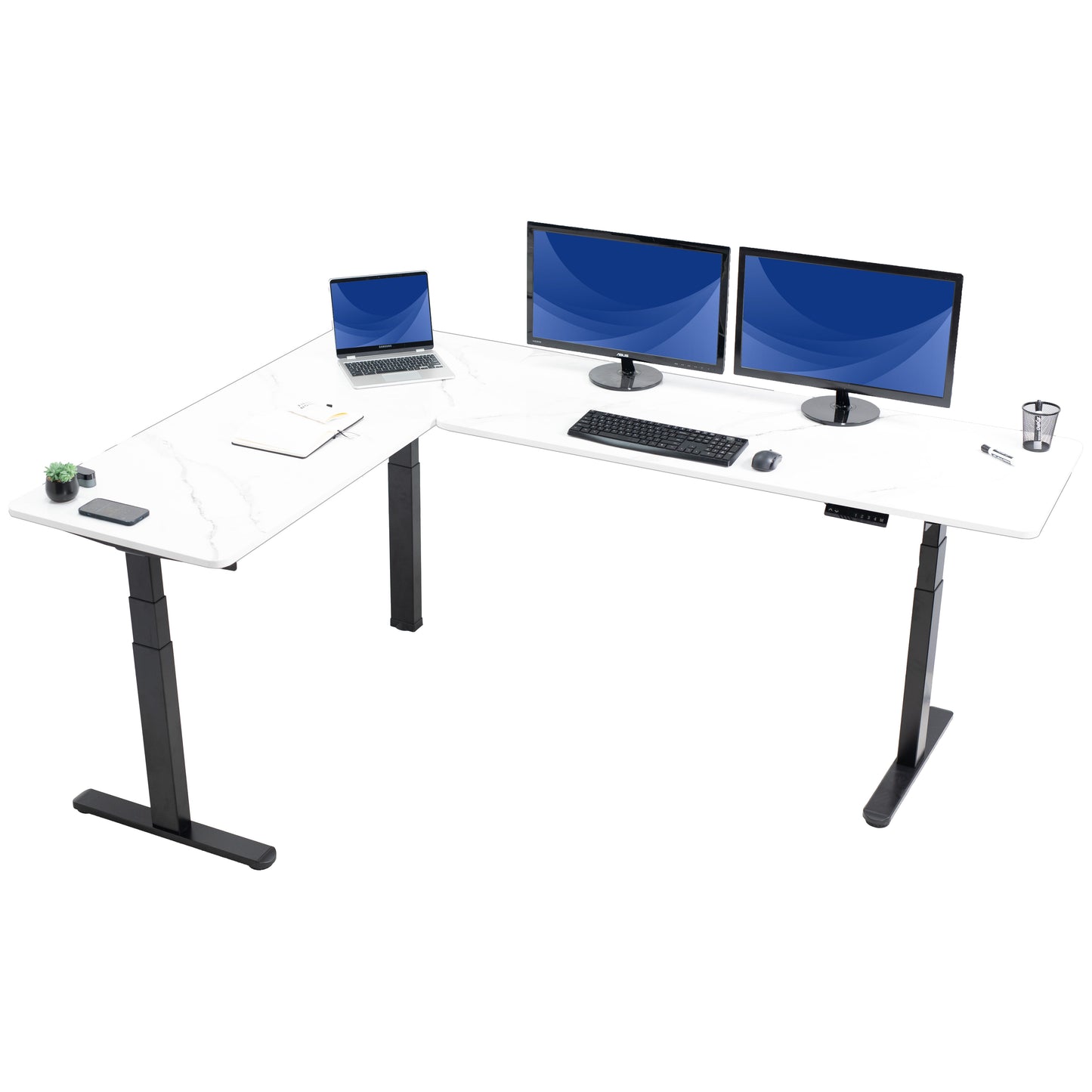 Elevate Your Workspace: 83" x 60" Smart Electric Corner Desk with One-Touch Memory Control