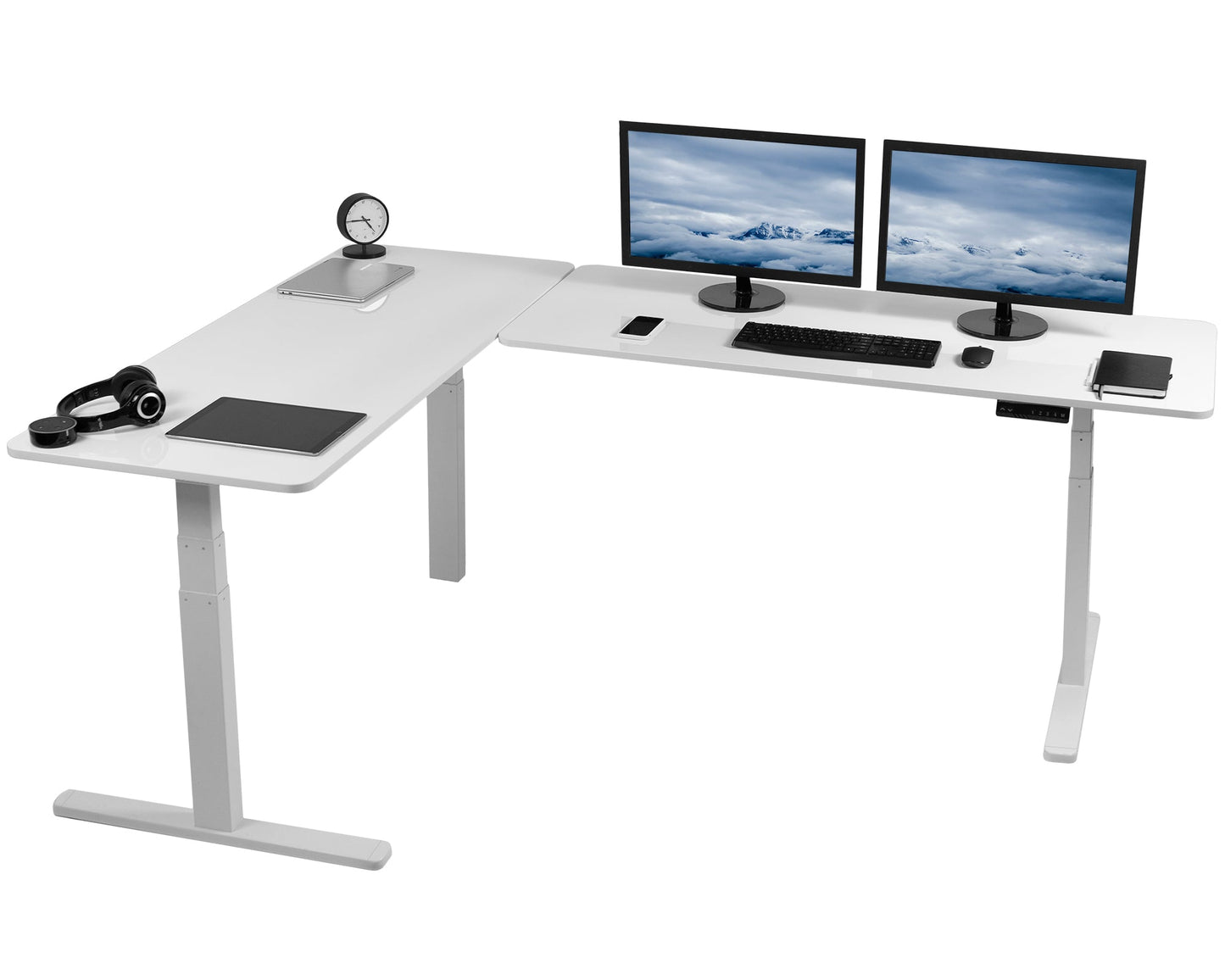 Elevate Your Workspace: 83" x 60" Smart Electric Corner Desk with One-Touch Memory Control