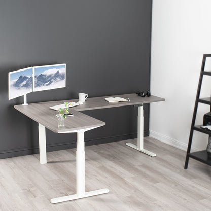 Elevate Your Workspace: 83" x 60" Smart Electric Corner Desk with One-Touch Memory Control