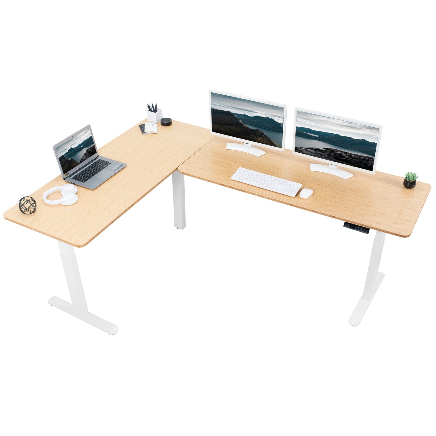 Elevate Your Workspace: 83" x 60" Smart Electric Corner Desk with One-Touch Memory Control