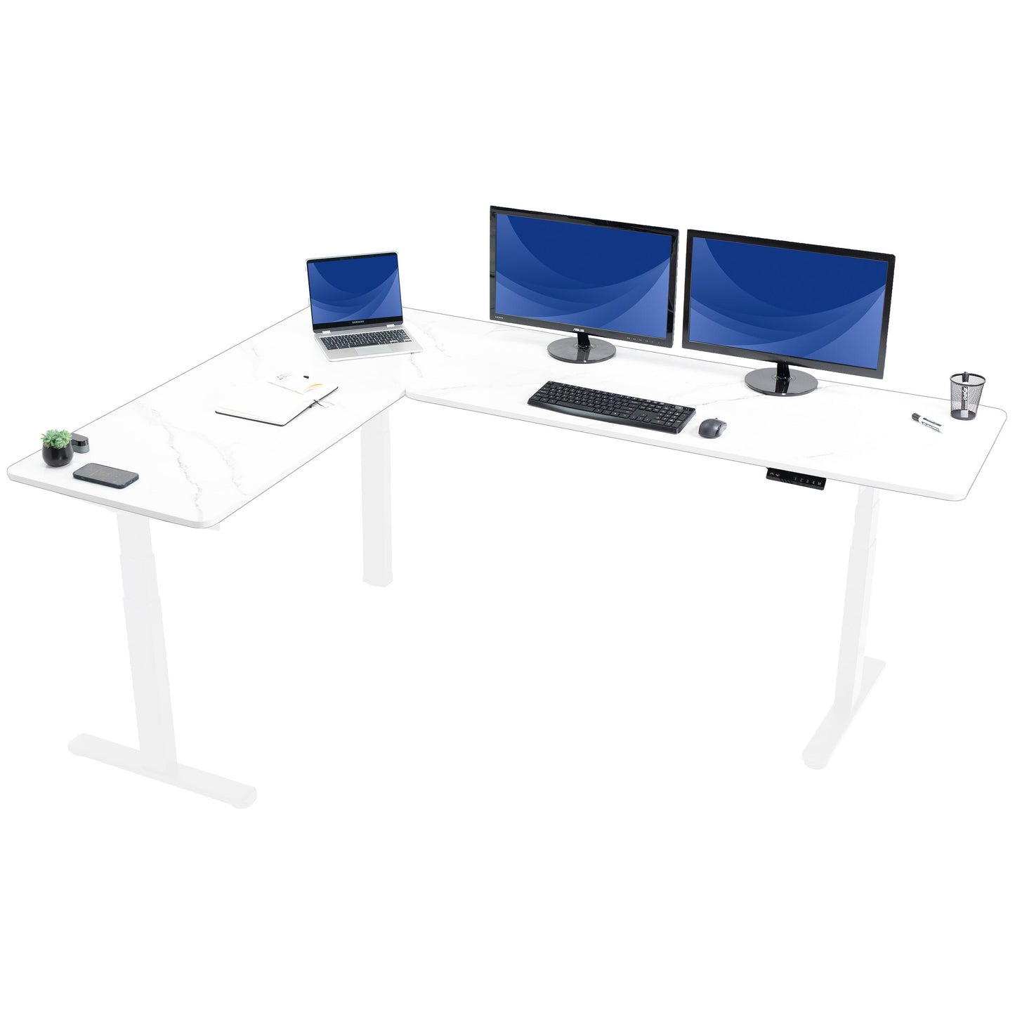 Elevate Your Workspace: 83" x 60" Smart Electric Corner Desk with One-Touch Memory Control