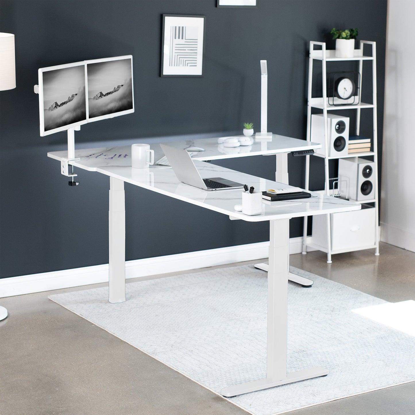 Elevate Your Workspace: 83" x 60" Smart Electric Corner Desk with One-Touch Memory Control