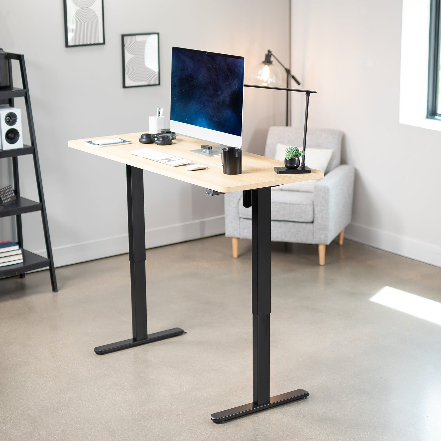 Spacious 60" x 24" Electric Standing Desk with Convenient 2-Button Controller