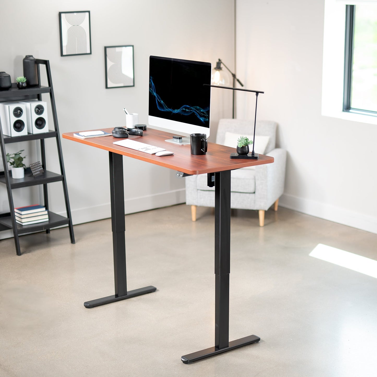 Spacious 60" x 24" Electric Standing Desk with Convenient 2-Button Controller