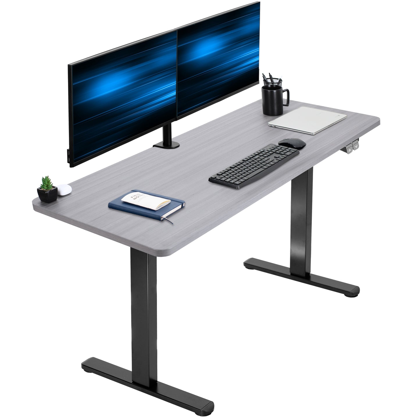 Spacious 60" x 24" Electric Standing Desk with Convenient 2-Button Controller