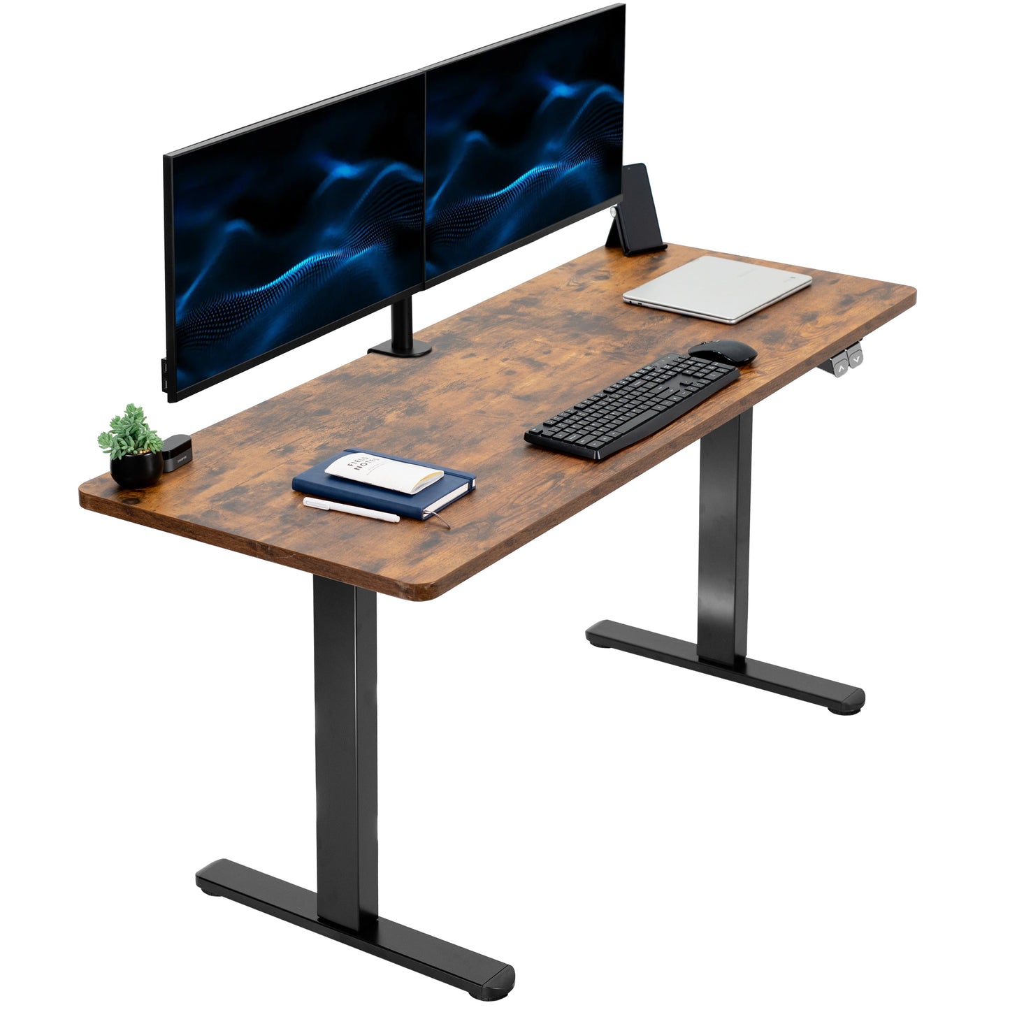 Spacious 60" x 24" Electric Standing Desk with Convenient 2-Button Controller