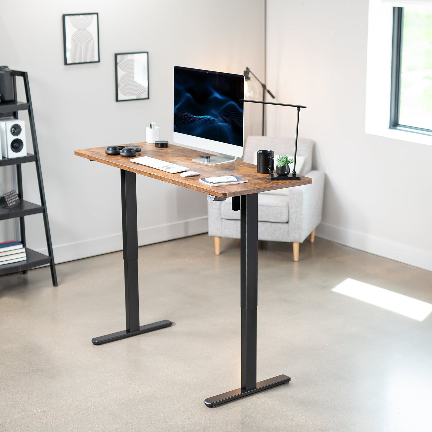 Spacious 60" x 24" Electric Standing Desk with Convenient 2-Button Controller