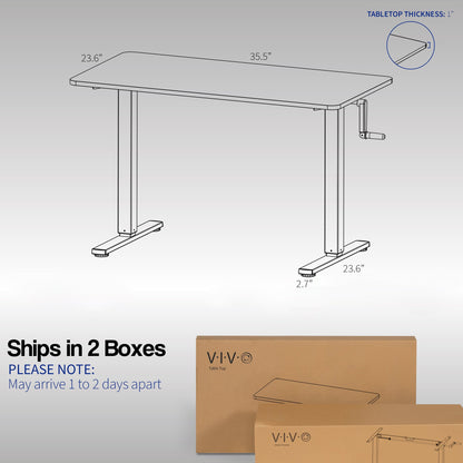 Ergonomic Manual Height-Adjustable Desk for Ultimate Comfort