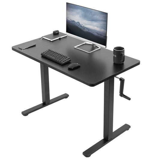 Ergonomic Manual Height-Adjustable Desk for Ultimate Comfort