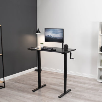 Ergonomic Manual Height-Adjustable Desk for Ultimate Comfort