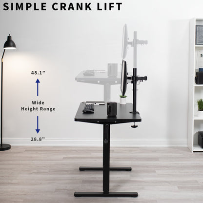 Ergonomic Manual Height-Adjustable Desk for Ultimate Comfort